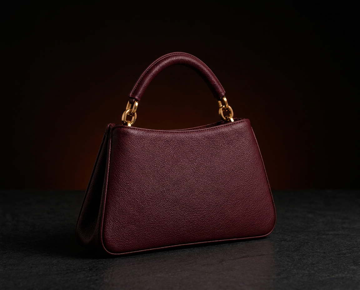 The Nozuko from the rear, showing the clean uninterrupted oxblood back panel