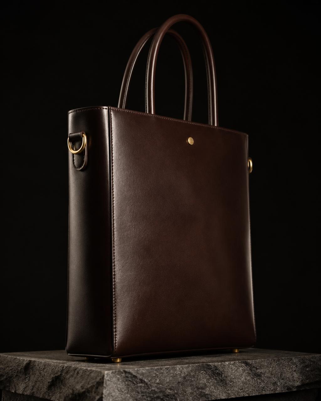 Ayanda seen from behind, showing the unlined interior and slip pocket